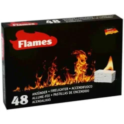 Accendifuoco FLAMES 48 cubetti per barbecue, grill, camini e stufe