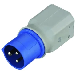 Adattatore industriale da spina CEE 220V blu a presa schuko + bivalente 10/16 amp ELECTRALINE