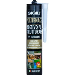 Adesivo poliuretanico strutturale SIGILL POLITENACE 779 classe D4 cartuccia ml.300 trasparente