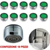 Aeratore rompigetto cromato maschio mm.24 x 1 universale per rubinetti cf.10 pz.