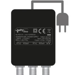 Alimentatore tv switching da interno 12V 450mA 2 uscite con filtro 5G JOLLY LINE 41050/2U