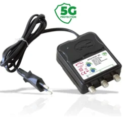 Amplificatore tv da interno 2 uscite regolabili UHF+VHF max 30 dB filtro 5G JOLLY LINE 45163 AMS2/RF