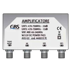 Amplificatore tv da palo UHF + VHF 1 uscita JOLLY LINE 44097LTE AV2/U2 - LTE