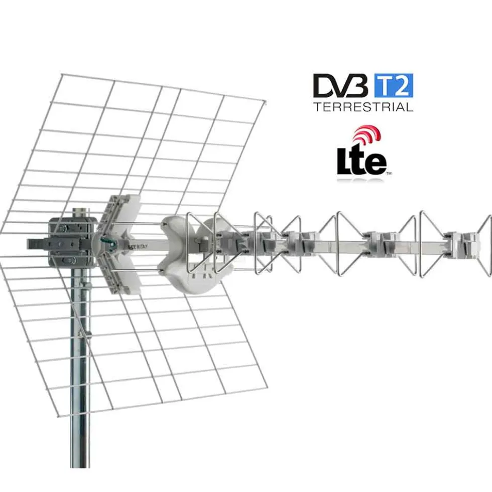 Antenna tv a 5 elementi UHF per digitale terrestre DVBT2 HD FRACARRO BLU5HD