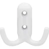 Appendiabiti in metallo a 2 ganci mm.45 x 45 bianco lucido
