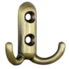 Appendiabiti in metallo a 2 ganci mm.45 x 45 bronzo sfumato