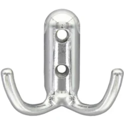 Appendiabiti in metallo a 2 ganci mm.45 x 45 cromo lucido