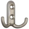 Appendiabiti in metallo a 2 ganci mm.45 x 45 nikel opaco