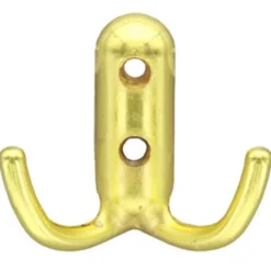 Appendiabiti in metallo a 2 ganci mm.45 x 45 oro lucido