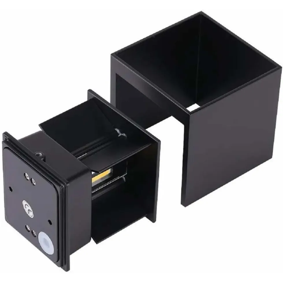 Applique LED cubo da esterno LISBONA 10W IP65 angolo di luce regolabile 2CCT 3000/4000k bianco/antracite