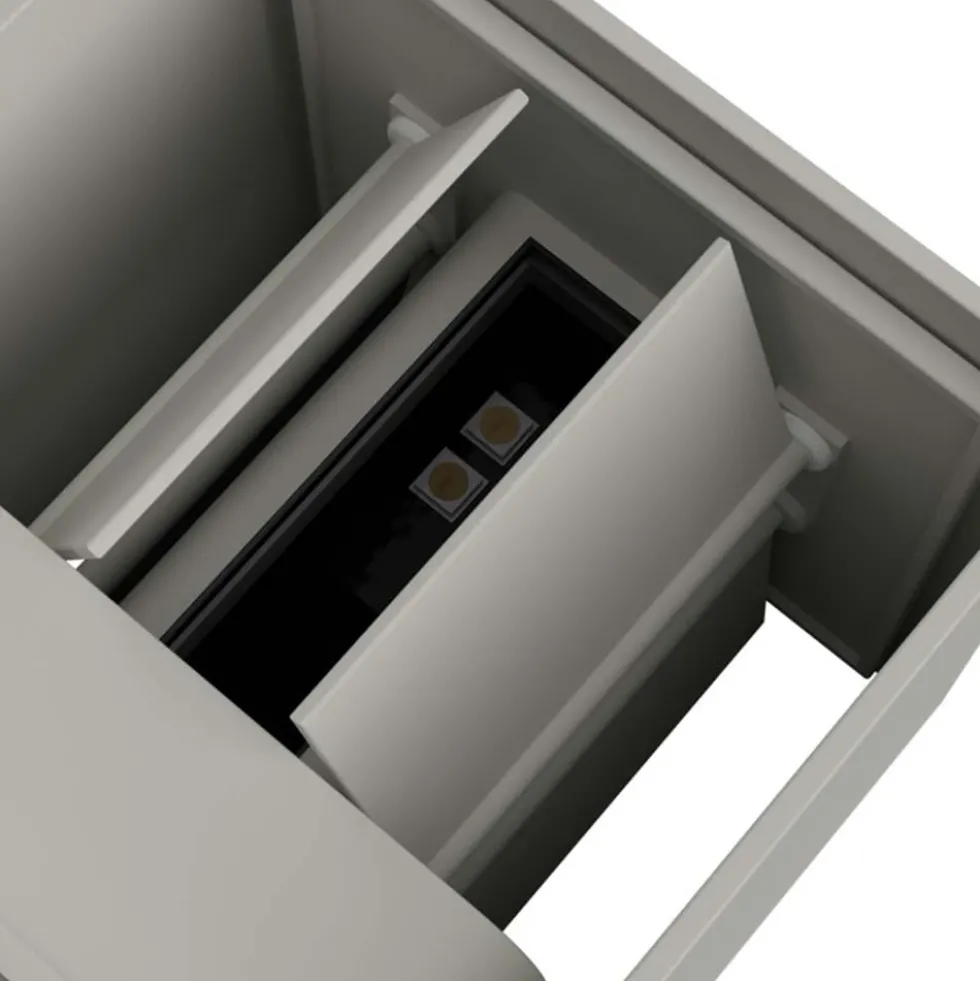 Applique LED cubo da esterno LISBONA 10W IP65 angolo di luce regolabile 2CCT 3000/4000k bianco/antracite