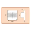 Aspiratore elettrico assiale da parete o soffitto LUX T100 bianco foro mm.100