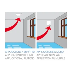 Aspiratore elettrico assiale da parete o soffitto LUX T100 bianco foro mm.100