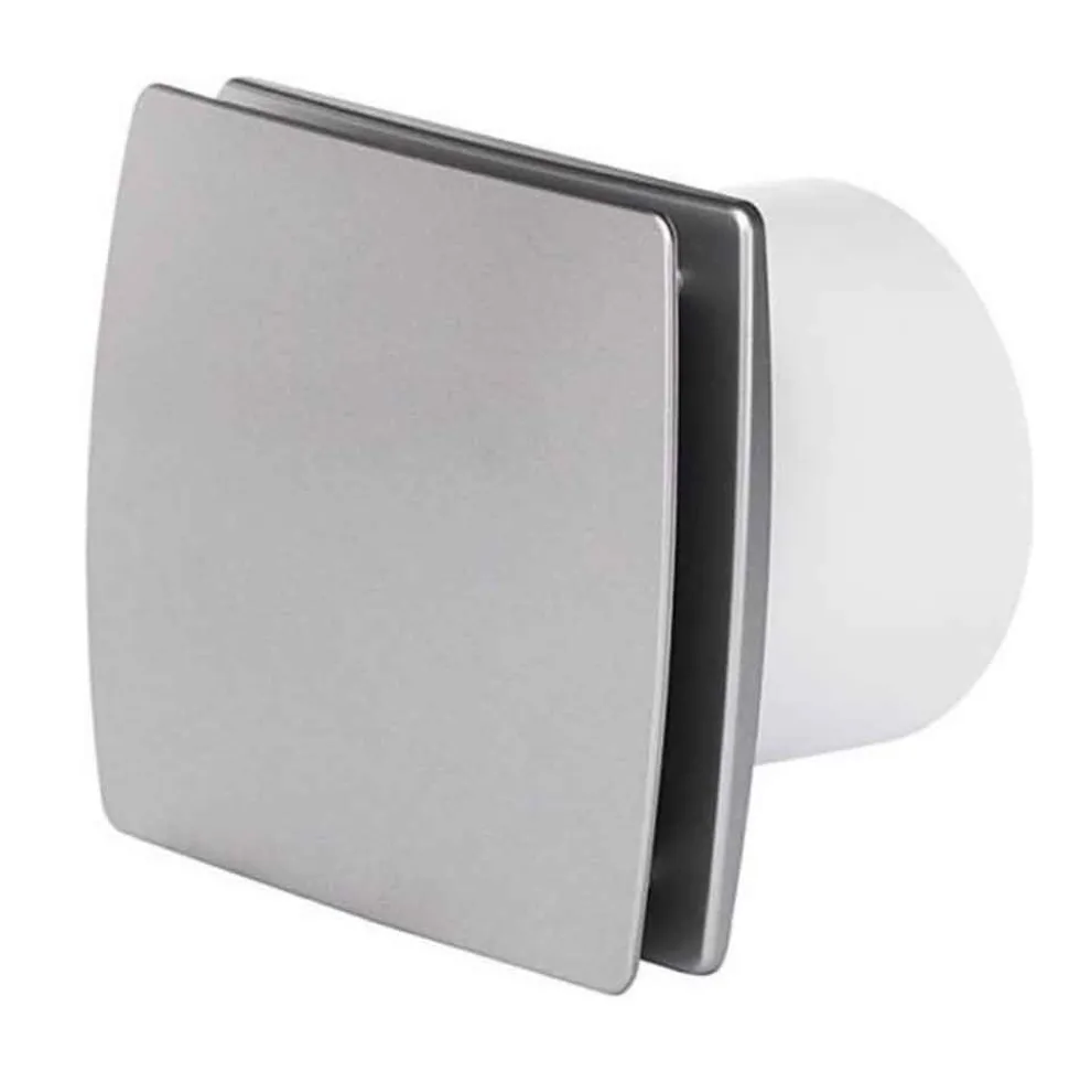 Aspiratore elettrico da muro mm.100 19w silver VECAMCO per bagni e cucine