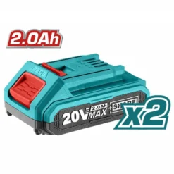 Avvitatore ad impulsi 1/2" 20V 2Ah 2 batterie litio motore brushless TOTTIWLI2001
