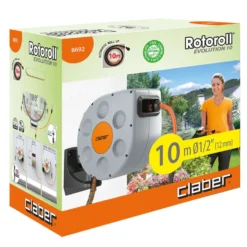 Avvolgitubo automatico da parete CLABER 8692 ROTOROLL EVOLUTION mt.10 x 1/2