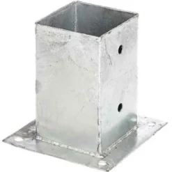 Base di ancoraggio a bicchiere cm.10 x 10 con fori per pali e murali in legno