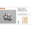 Basetta Salice B2VGH09 fissa a croce con viti EURO Alt.0 per cerniere