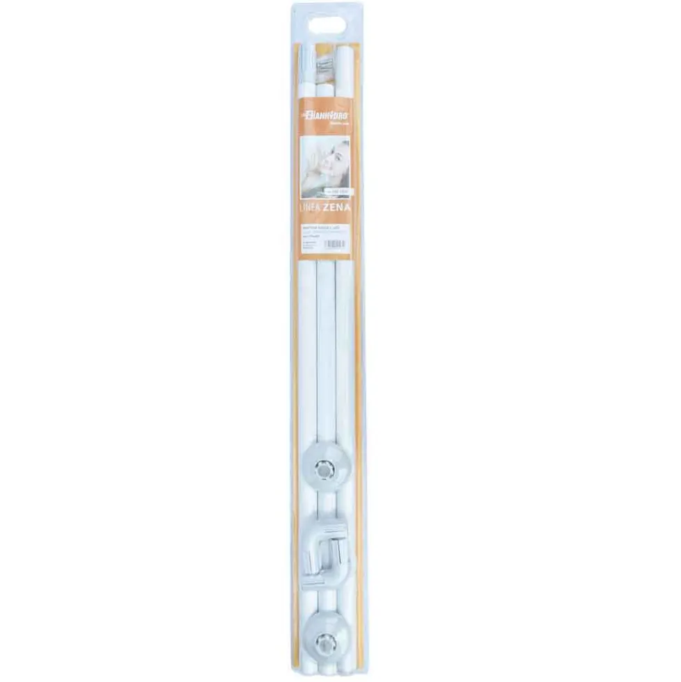 Bastone telaio per vasca da bagno e doccia 2 lati cm.80 x 170 bianco