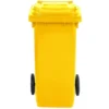 Bidone carrellato lt.120 giallo con ruote pattumiera da esterno per raccolta differenziata