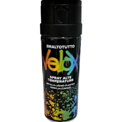 Bomboletta vernice spray alte temperature nero opaco 500°C VELOX ml.400
