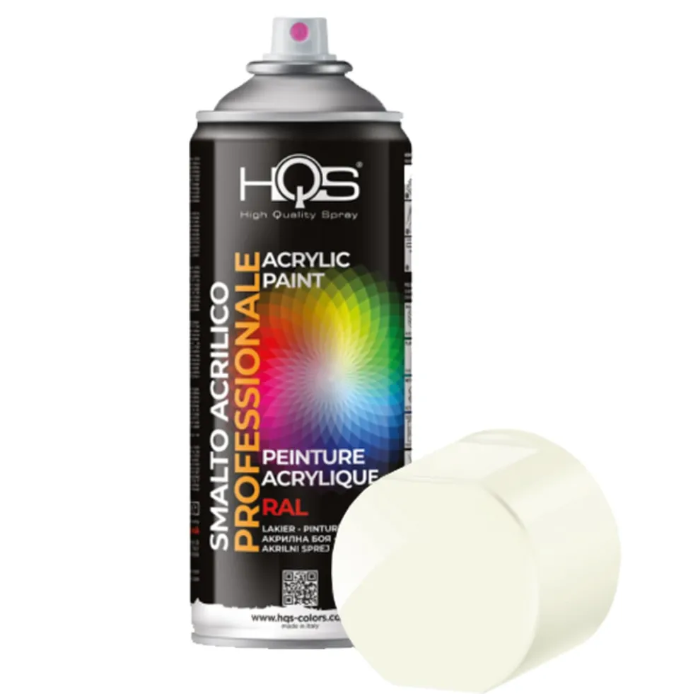 Bomboletta vernice spray smalto acrilico professionale ml.400 HQS colori RAL