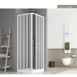 Box doccia a soffietto in pvc 2 lati cm.70 x 90 riducibile mod. LORIS linea lux