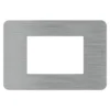 BTICINO MatixGO Placca 3 posti Steel