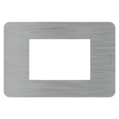 BTICINO MatixGO Placca 3 posti Steel