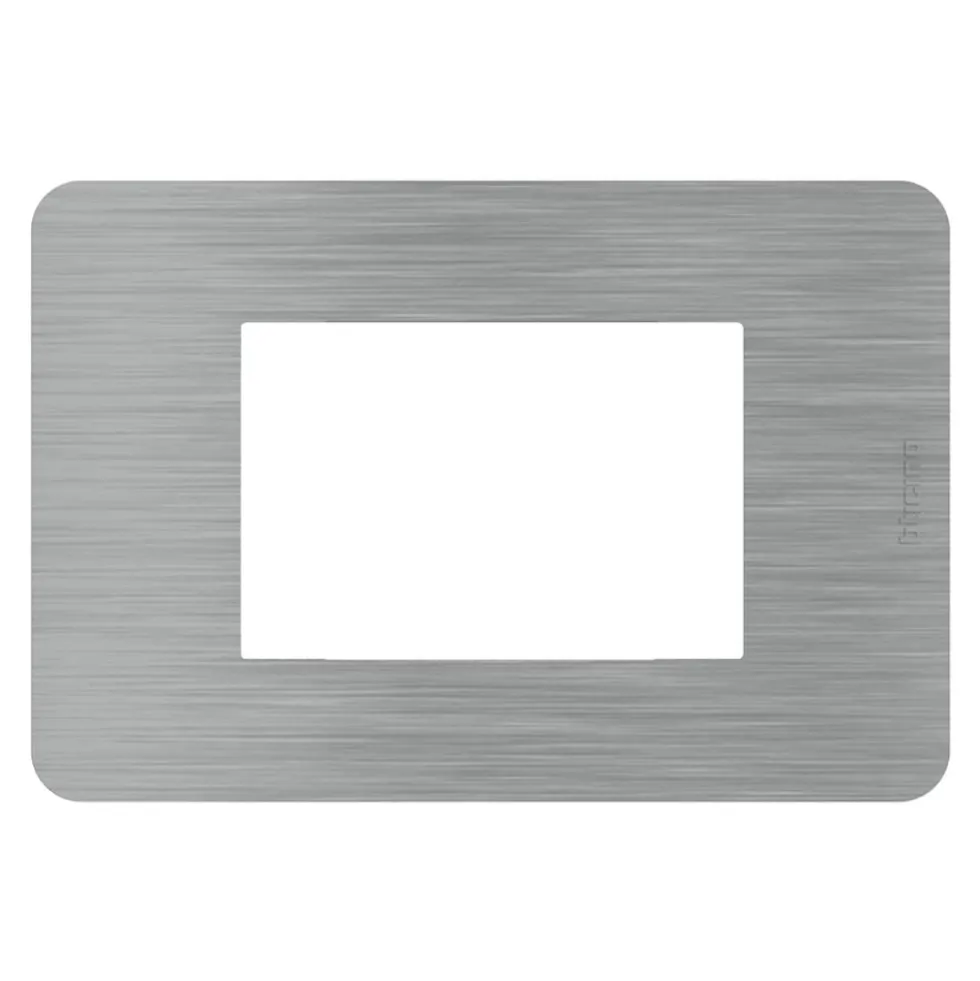 BTICINO MatixGO Placca 3 posti Steel