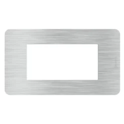 BTICINO MatixGO Placca 4 posti Aluminium