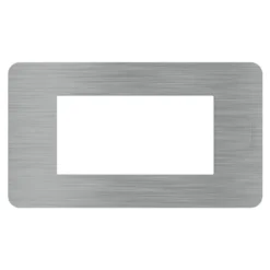 BTICINO MatixGO Placca 4 posti Steel
