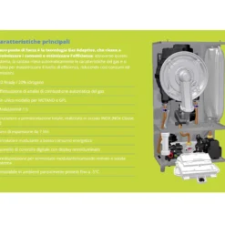 Caldaia a condensazione SAVIO RINA S 25kw a camera stagna con sistema gas adaptive