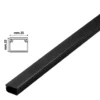 Canalina elettrica coprifili colorata nero opaco mm.15 x 10 barra cf.20 mt.