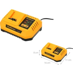 Caricabatterie rapido 4.0Ah TOLSEN 87486 per utensili a batteria serie MP20V TOLSEN