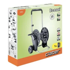 Carrello avvolgitubo CLABER ECOSEI per tubo giardino 60 metri da 1/2"