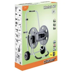 Carrello avvolgitubo da giardino CLABER 8891 METAL 60 per 85 mt. tubo 1/2