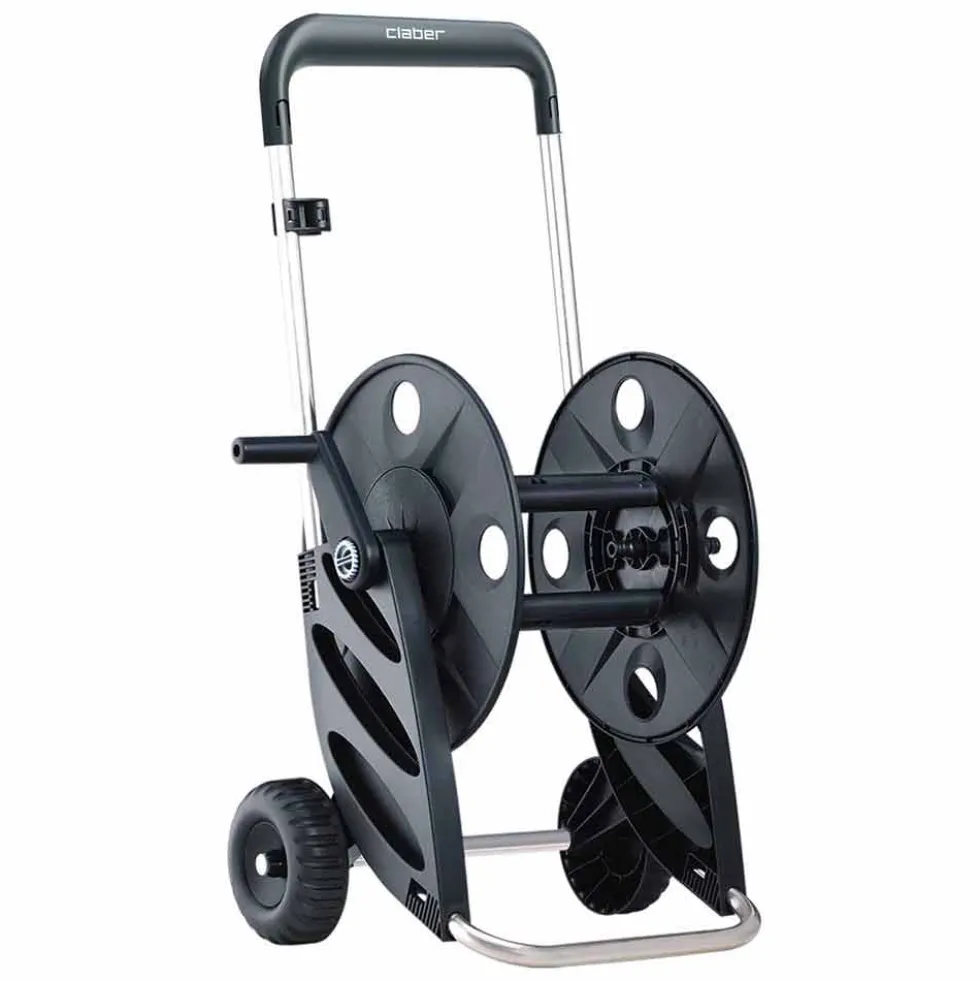 Carrello avvolgitubo da giardino CLABER 8977 SILVER AL per tubo giardino fino a 60 metri 1/2"
