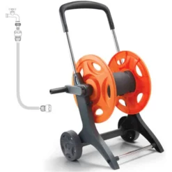 Carrello avvolgitubo GF EUROTANK 60 completo di raccordi per 60 mt. di tubo da 1/2"