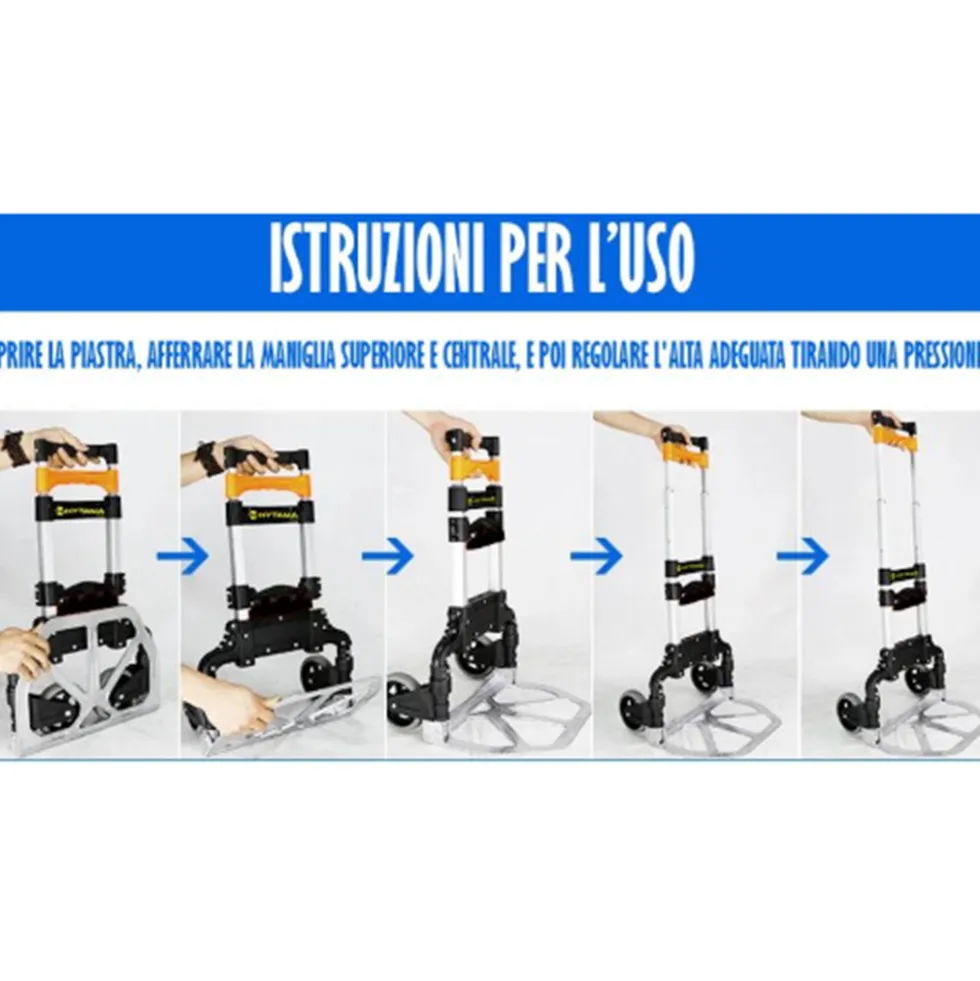 Carrello portapacchi pieghevole multiuso HYTAMA FOLD SHOP max 100 kg.