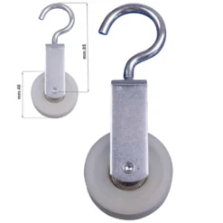Carrucola in nylon con cuscinetto mm.40 per stendibiancheria