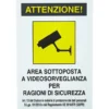 Cartello targa in alluminio "AREA VIDEOSORVEGLIATA" cm.20 x 30 nuova normativa vigente