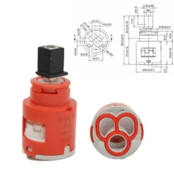 Cartuccia HYDROPLAST F25 mm.25 senza distributore per rubinetto miscelatore monocomando