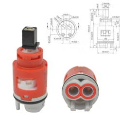Cartuccia HYDROPLAST FX25 mm.25 con distributore per rubinetto miscelatore monocomando