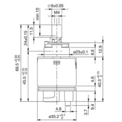 Cartuccia HYDROPLAST GX35 mm.35 con distributore per rubinetto miscelatore monocomando