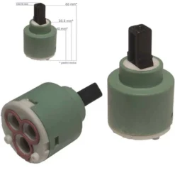 Cartuccia universale di alta qualità mm.40 modello basso per rubinetto miscelatore