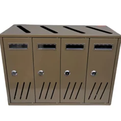 Casellario postale condominiale 4 cassette postali in acciaio box cubo C4 mm.420 x 175 x 300h
