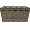Casellario postale condominiale 5 cassette postali in acciaio box cubo C5 mm.520 x 175 x 300h