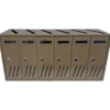 Casellario postale condominiale 6 cassette postali in acciaio box cubo C6 mm.620 x 175 x 300h