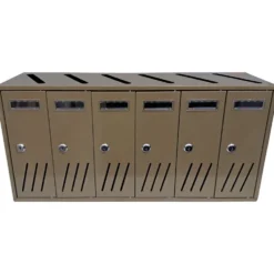 Casellario postale condominiale 6 cassette postali in acciaio box cubo C6 mm.620 x 175 x 300h